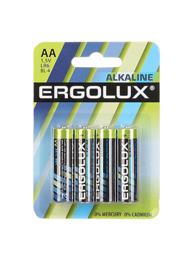  Батарейка AA - Ergolux LR6 Alkaline BL-4 LR6 BL-4