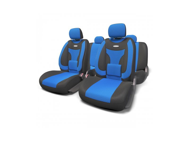  Чехол Autoprofi Extra Comfort Black-Blue ECO-1105 BK/BL M