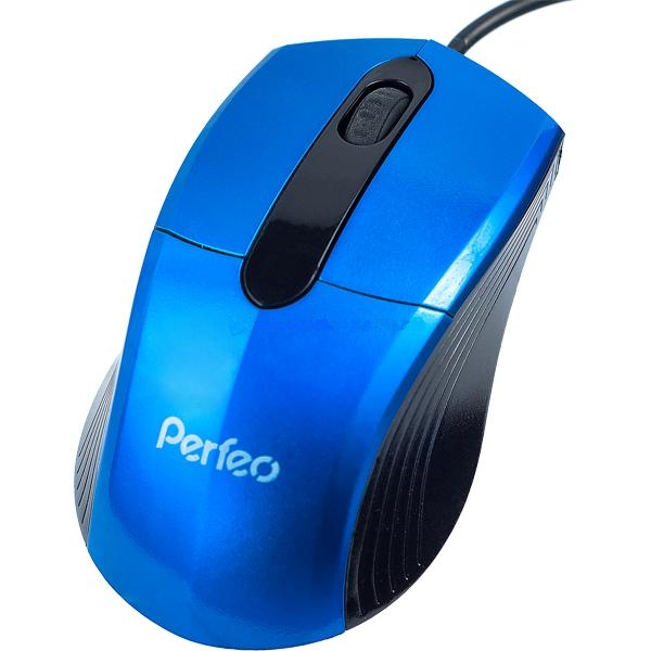Perfeo Мышь проводная Perfeo Color PF-203-OP-BL Blue