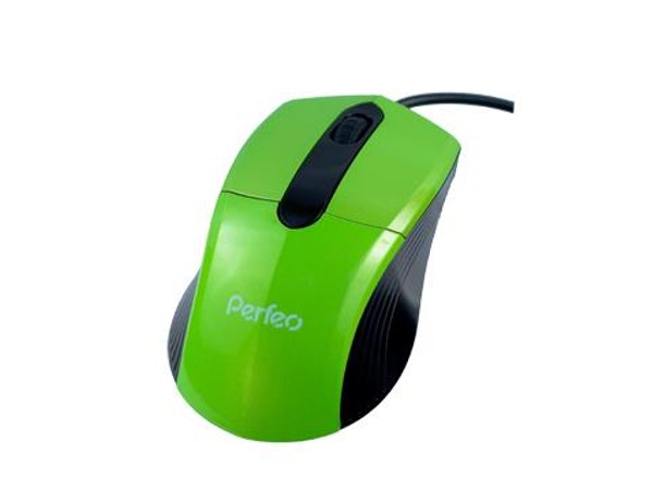 Perfeo Мышь проводная Perfeo Color PF-203-OP-GN Green