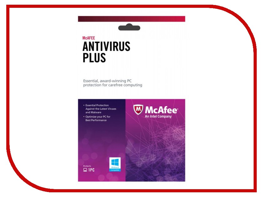Программное обеспечение McAfee AntiVirus Plus 2013 Intel Original 1 year BXMAV1YRRUS 927707