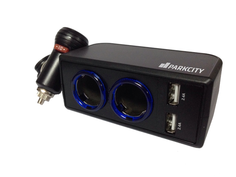 Parkcity Аксессуар Разветвитель прикуривателя на 2 гнезда и 2 USB выхода ParkCity SM-222