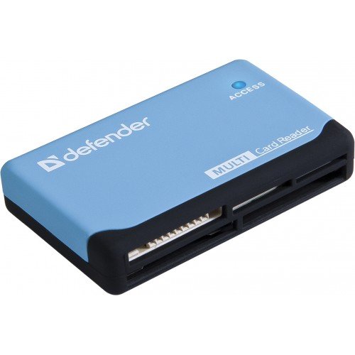 Defender Карт-ридер Defender Ultra USB 2.0 Black-Blue 83500