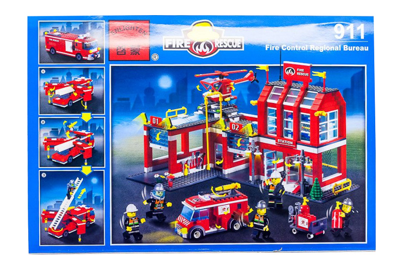 Brick - Конструктор Brick Пожарная станция 911
