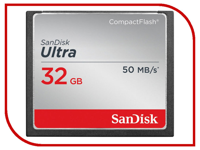   32Gb - SanDisk Ultra CF 50MB / s - Compact Flash SDCFHS-032G-G46