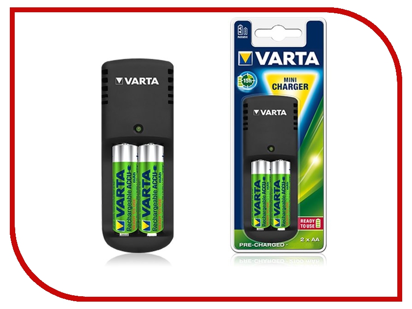 Зарядное устройство Varta Mini Charger + 2 ак. 2400 mAh 57666101461 / 57646101461
