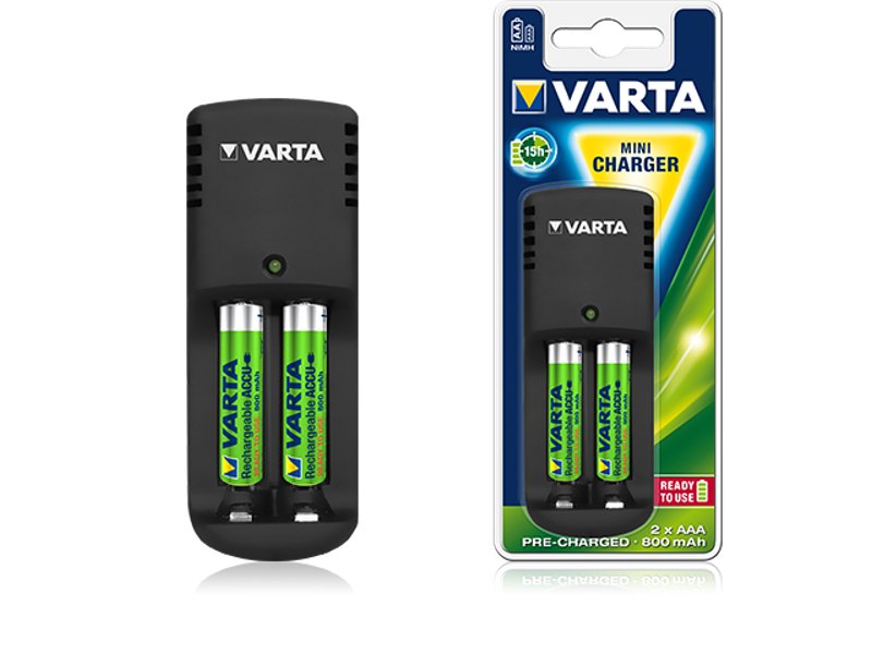 Varta Зарядное устройство Varta Mini Charger + 2 ак. 800 mAh 57666201421