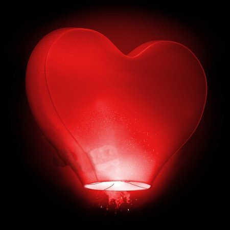 Эврика - Небесный фонарик Эврика Фонарь желаний Сердце 00230