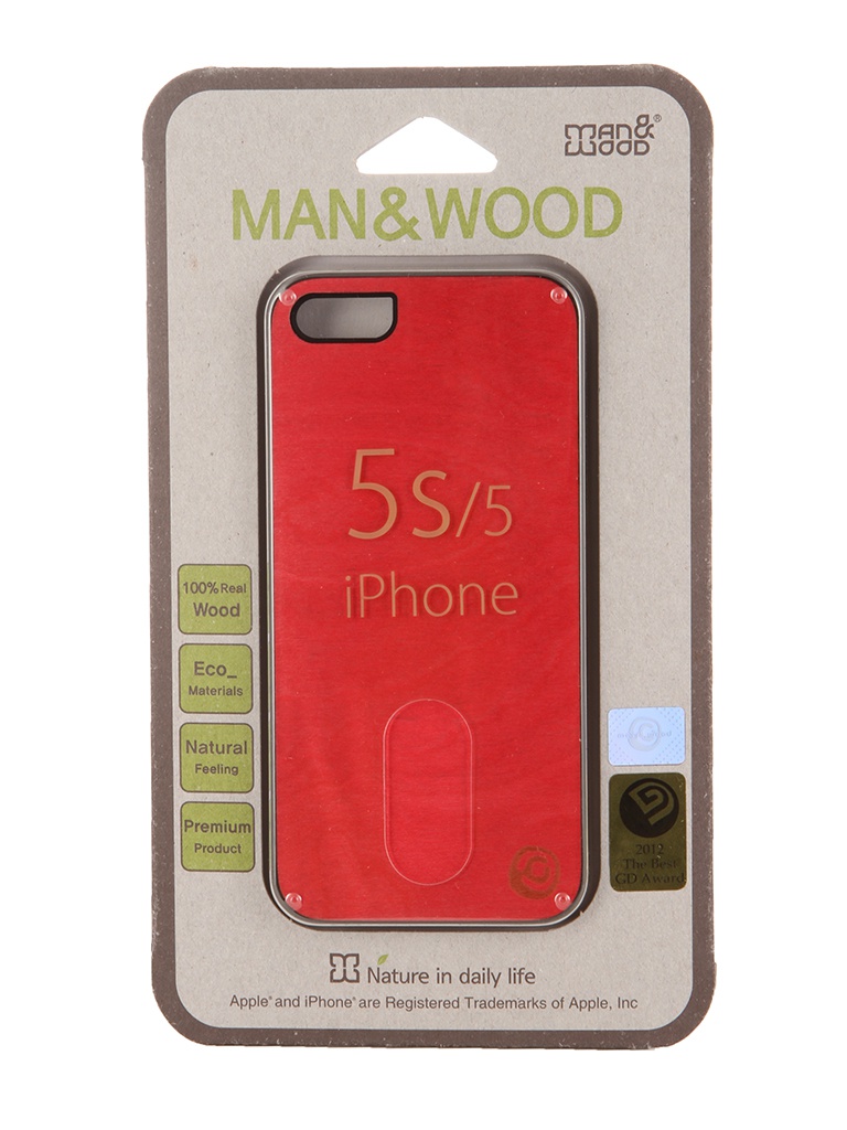  Аксессуар Чехол Man&Wood Azalea for APPLE iPhone 5 / 5S IS552AB Black