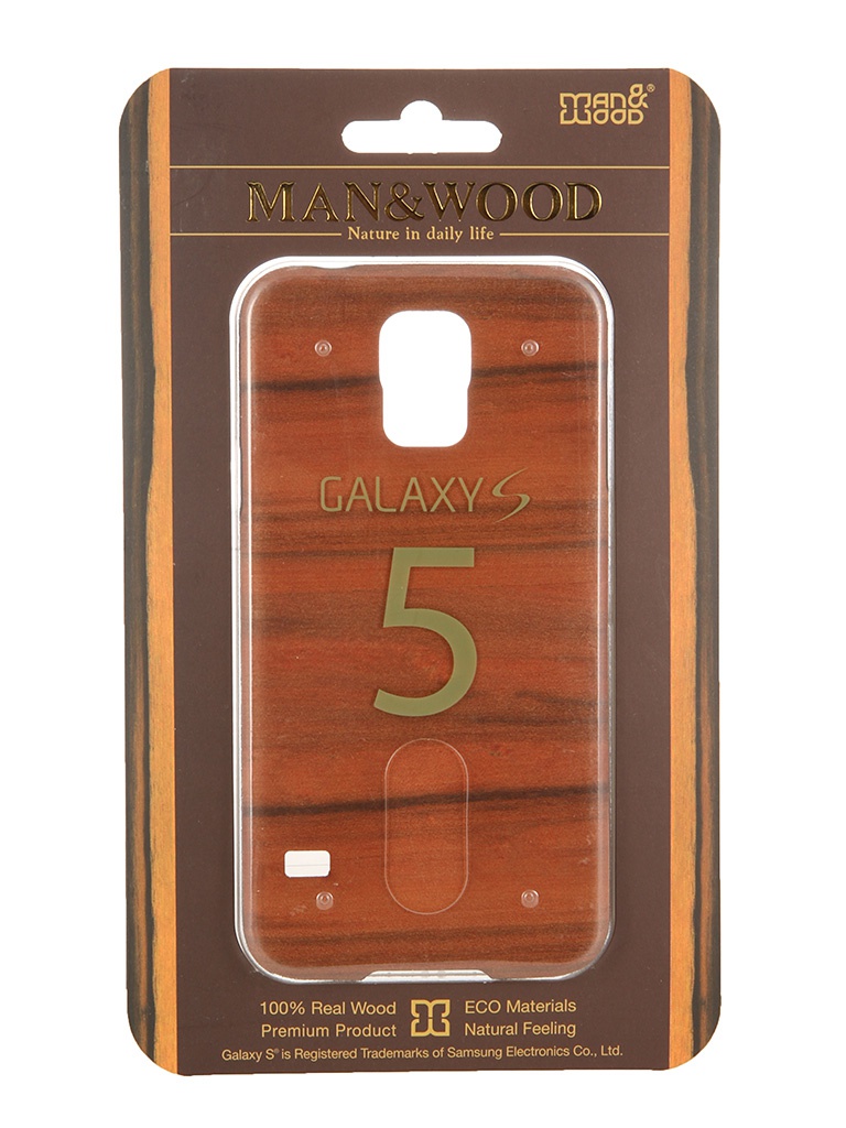  Аксессуар Чехол Samsung G900 Galaxy S5 Man&Wood Saisai M3418B Black