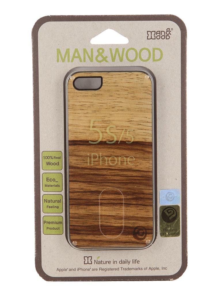  Аксессуар Чехол Man&Wood Terra for APPLE iPhone 5 / 5S IS511AB Black