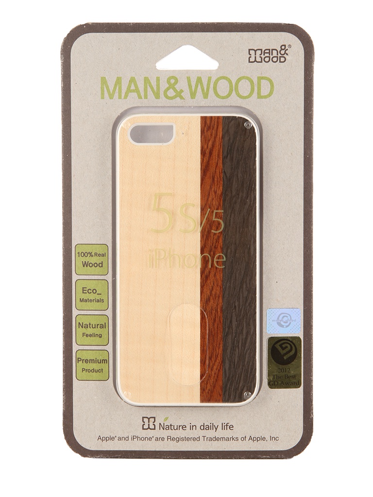 Аксессуар Чехол Man&Wood Tiramisu for APPLE iPhone 5 / 5S IS559AW White