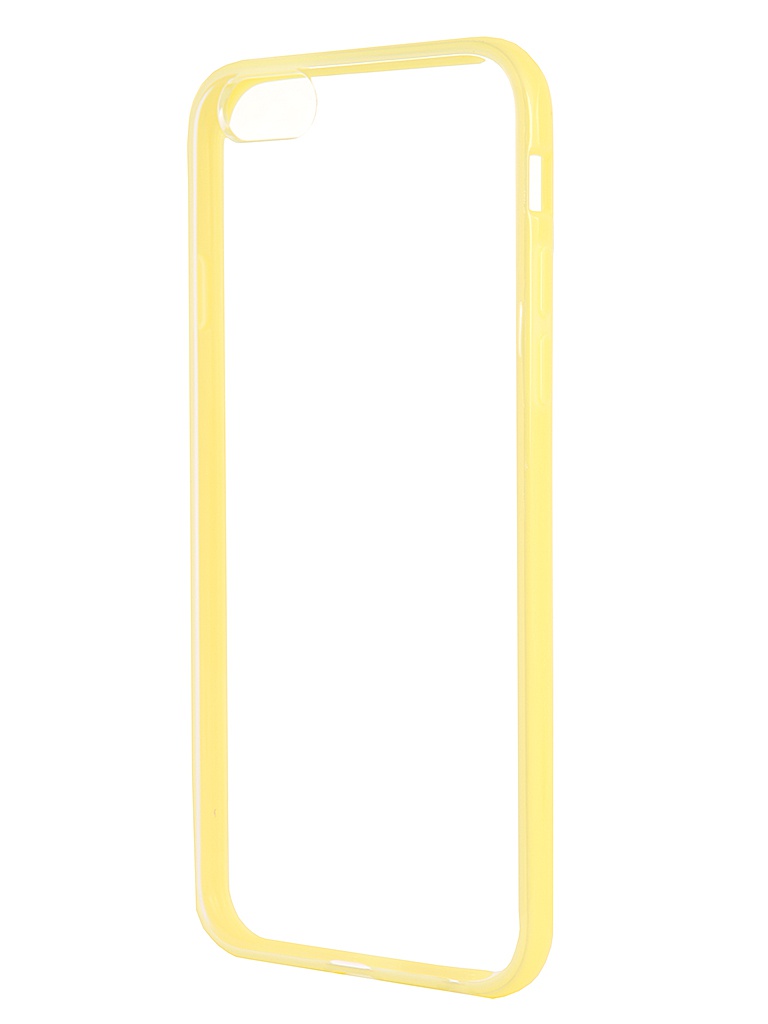  Аксессуар Чехол Ainy for iPhone 6 Transparent-Yellow QF-A021G