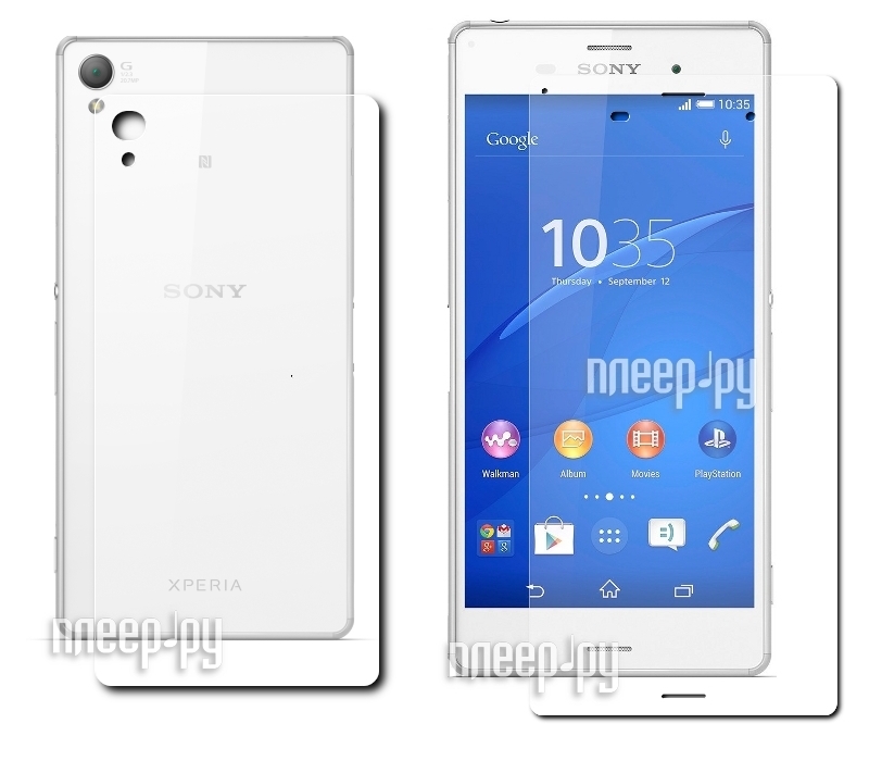  Аксессуар Стекло противоударное Sony Xperia Z3 Ainy (передняя+задняя) 0.33mm