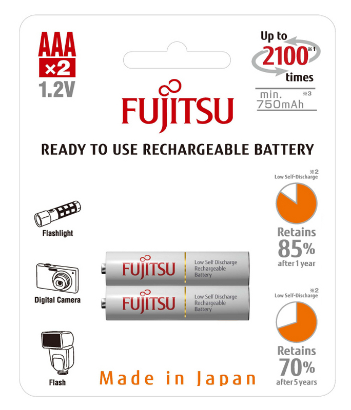 Fujitsu-Siemens Аккумулятор AAA - Fujitsu HR-4UTCEX(2B) 750 mAh (2 штуки)
