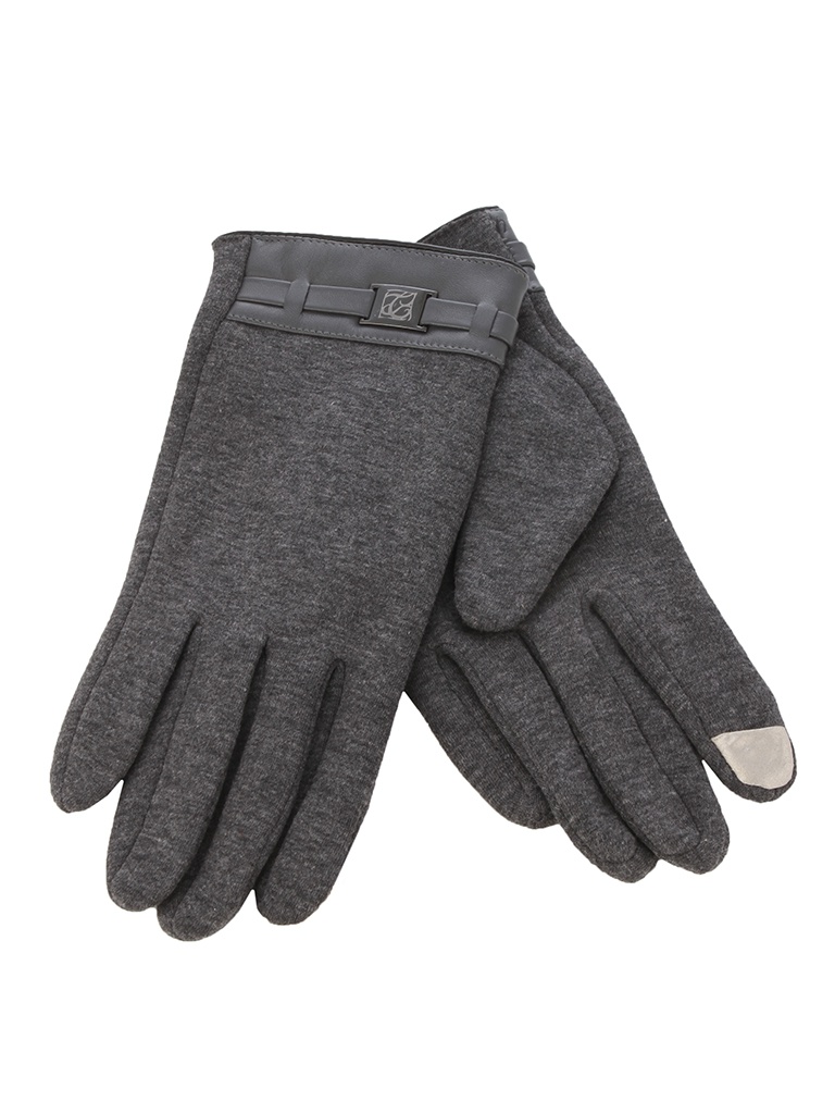  Теплые перчатки для сенсорных дисплеев iCasemore кашемировые с пряжкой Grey