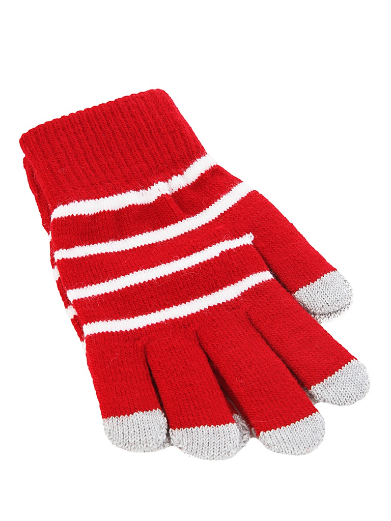  Теплые перчатки для сенсорных дисплеев iCasemore трикотажные Red