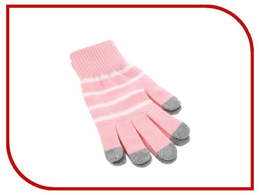 Теплые перчатки для сенсорных дисплеев iCasemore трикотажные р.UNI Pink
