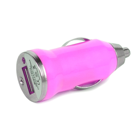  Зарядное устройство Hi-Fun Car Charger Single USB Pink