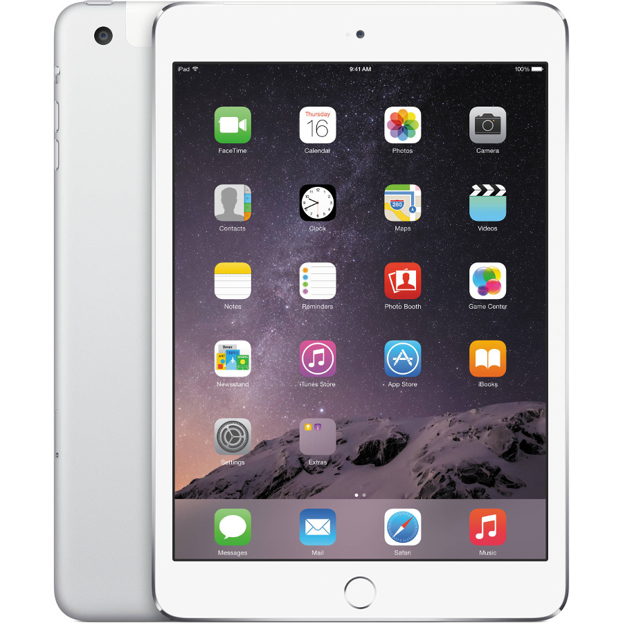 Apple iPad mini 3 128Gb Wi-Fi + Cellular Silver MGJ32RU/A