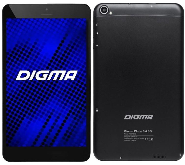 Digma Plane 8.4 3G Dark-Blue 910430 ARM Cortex-A7 1.2 GHz/1024Mb/8Gb/3G/Wi-Fi/Bluetooth/GPS/Cam/8.0/1280x800/Android