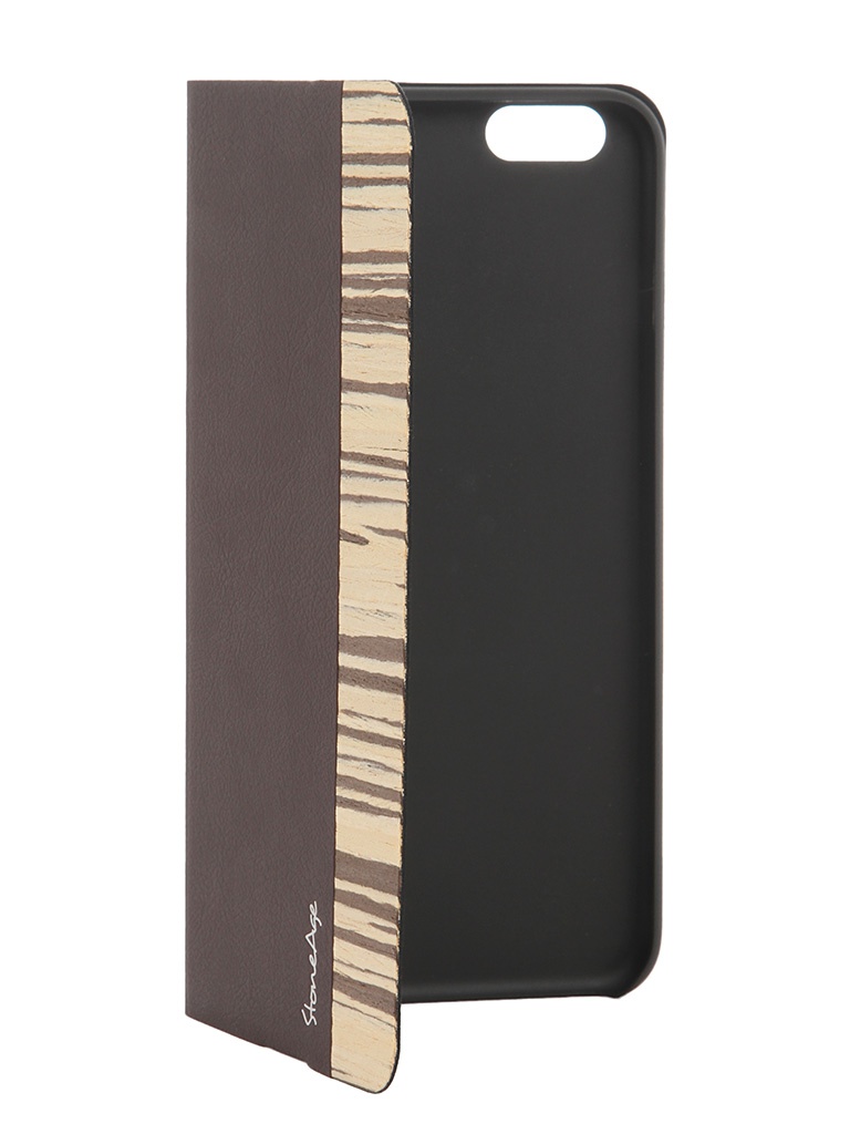  Аксессуар Чехол-накладка Stone Age Jungle Collection Wood Skin for iPhone 6 Plus Brown