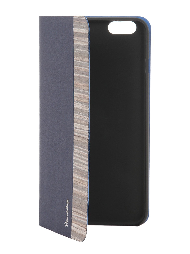  Аксессуар Чехол-накладка Stone Age Jungle Collection Wood Skin for iPhone 6 Plus Blue W8584