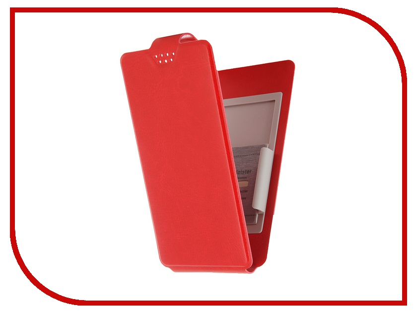фото Аксессуар Чехол-флип Clever SlideUP M 4.4-5.0-inch универсальный иск. кожа Red Media Gadget