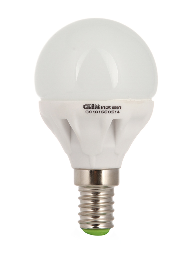  Лампочка GLANZEN LED P45 E14 5W 4000K 220V LEC-0038-14