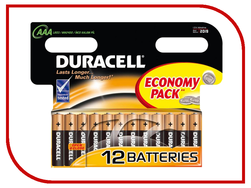 Батарейка AAA - Duracell LR03 BL12 (12 штук)