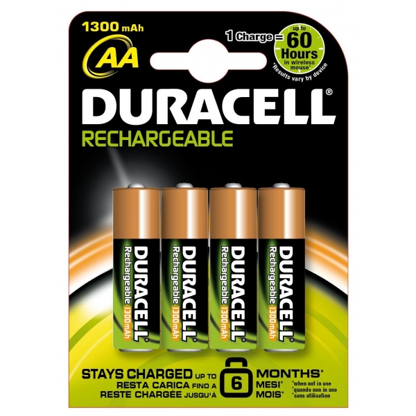 Duracell Аккумулятор AA - Duracell HR6 1300 mAh BL4 (4 штуки)