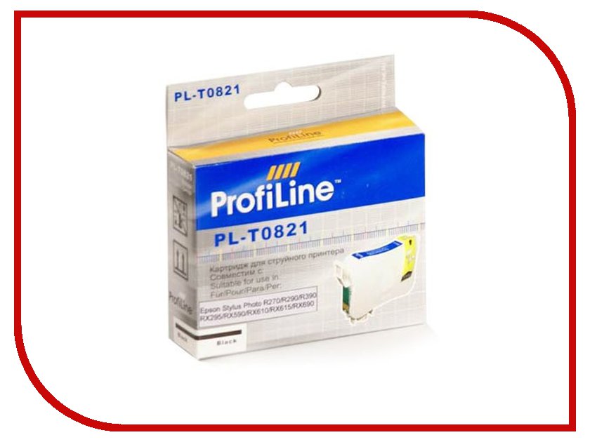  ProfiLine PL-0821 for Epson R270 / R290 / R295 / R390 / RX590 / RX610 / RX615 / RX690 / 1410 / TX700W / TX800FW / T50 Black