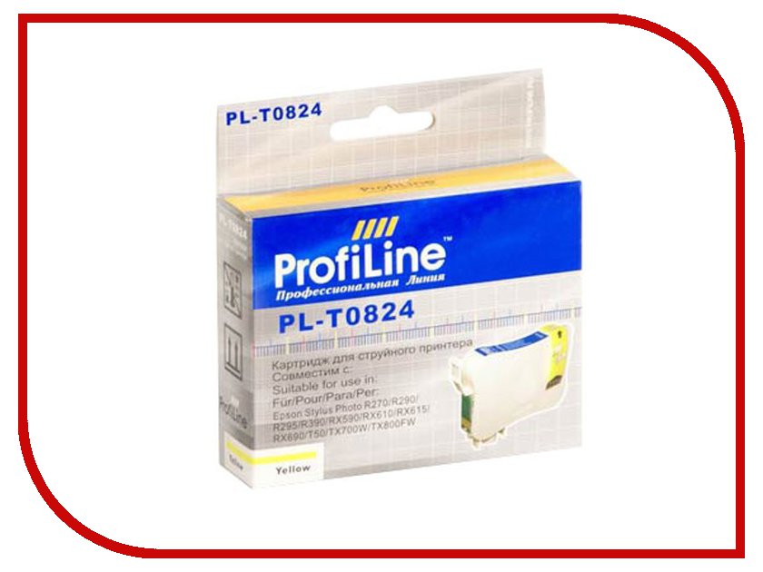 ProfiLine PL-0824 for Epson R270 / R290 / R295 / R390 / RX590 / RX610 / RX615 / RX690 / 1410 / TX700W / TX800FW / T50 Yellow
