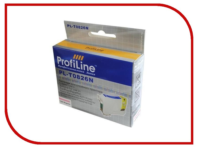  ProfiLine PL-0826 for Epson R270 / R290 / R295 / R390 / RX590 / RX610 / RX615 / RX690 / 1410 / TX700W / TX800FW / T50 Light Magenta