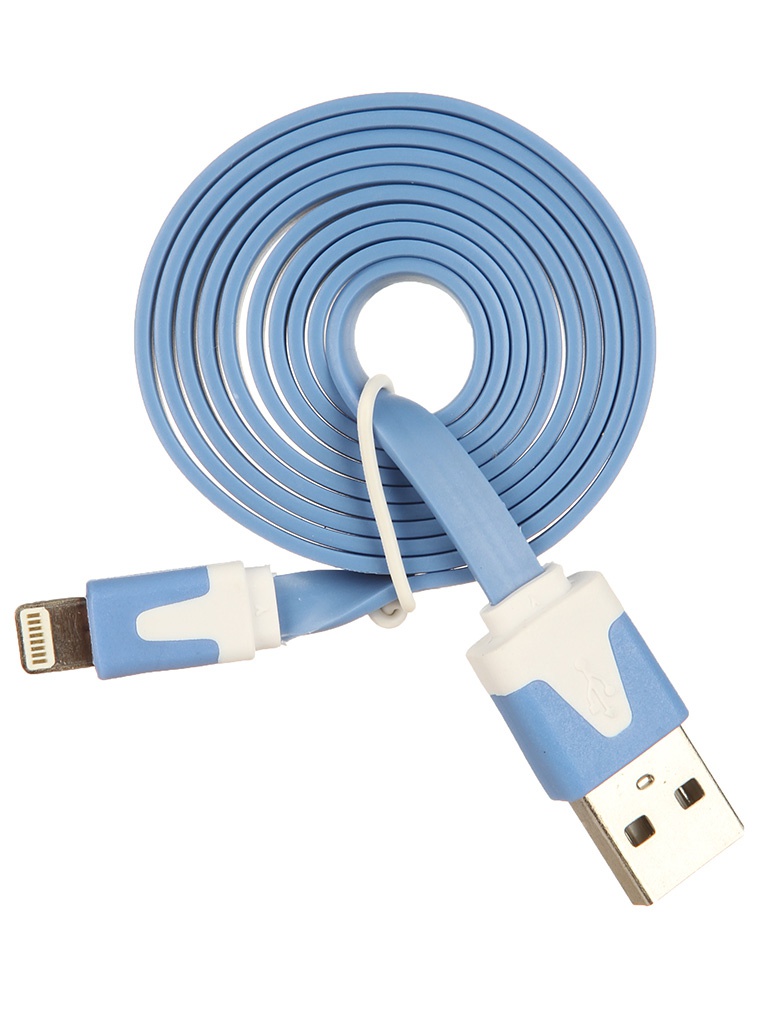  Аксессуар Oxion USB 2.0 - Lightning 1m for iPhone 5/5S/5C OX-DCC007BL Blue