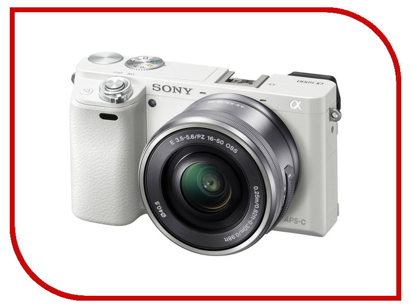 фото Фотоаппарат Sony Alpha A6000 Kit 16-50 mm F/3.5-5.6 E OSS PZ White