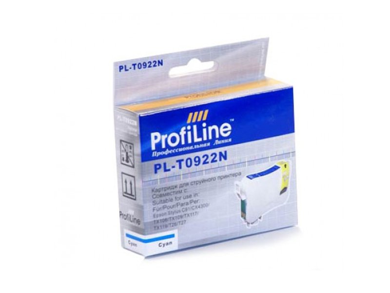  Картридж ProfiLine PL-0922N for Epson C91/CX4300/TX106/TX109/TX117/TX119/T26/T27 Cyan