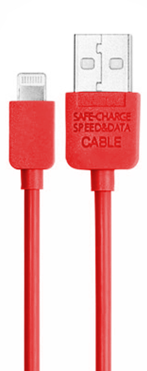  Аксессуар Metal USB for iPhone 5/6 50011 Red