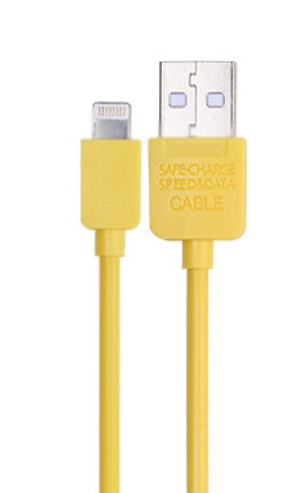  Аксессуар Metal USB for iPhone 5/6 50012 Yellow