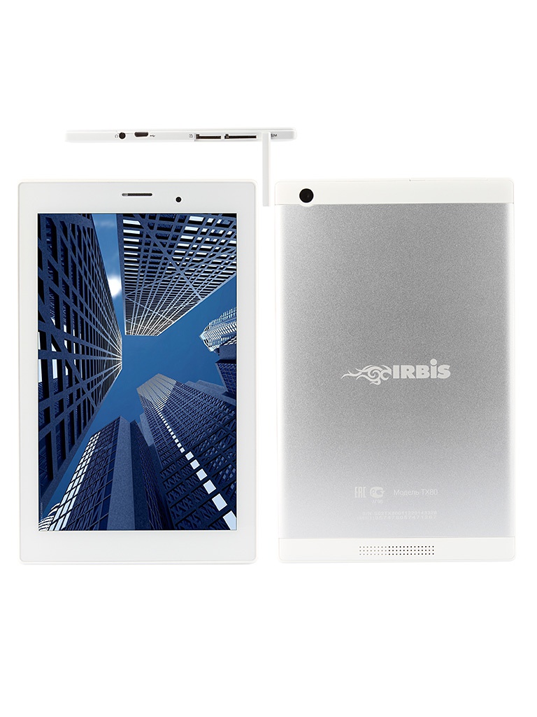 Irbis TX80 White MTK8382 1.3 GHz/1024Mb/8Gb/3G/Wi-Fi/Bluetooth/GPS/Cam/8.0/1280x800/Android