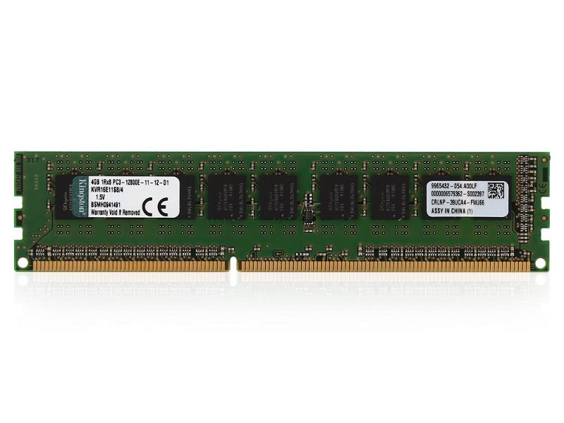 Kingston PC3-12800 DIMM DDR3 1600MHz ECC CL11 - 4Gb KVR16E11S8/4