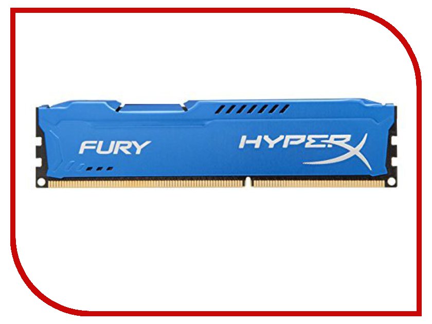 Модули памяти HX313C9F/4  Модуль памяти Kingston HyperX Fury Blue Series DDR3 DIMM 1333MHz PC3-10600 CL9 - 4Gb HX313C9F/4