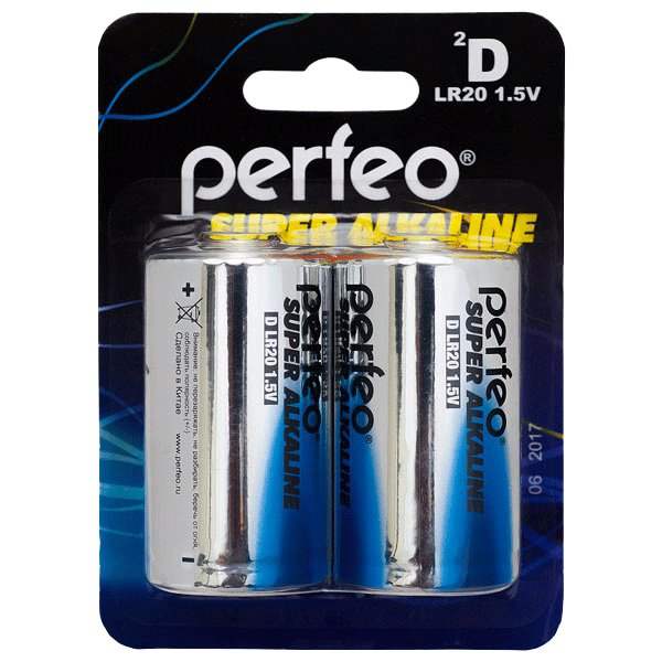 Perfeo Батарейка Perfeo LR20/2BL Super Alkaline (2 штуки)