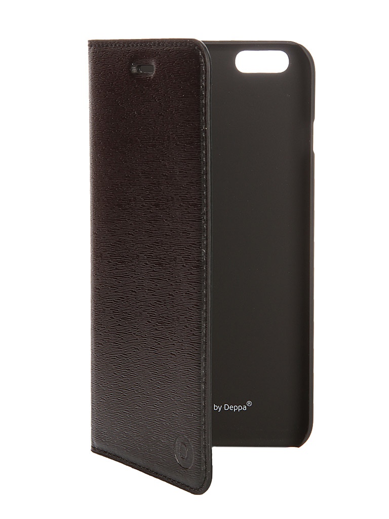 Deppa Аксессуар Чехол Deppa Wallet Cover PU для iPhone 6 Plus Black + защитная пленка 84072