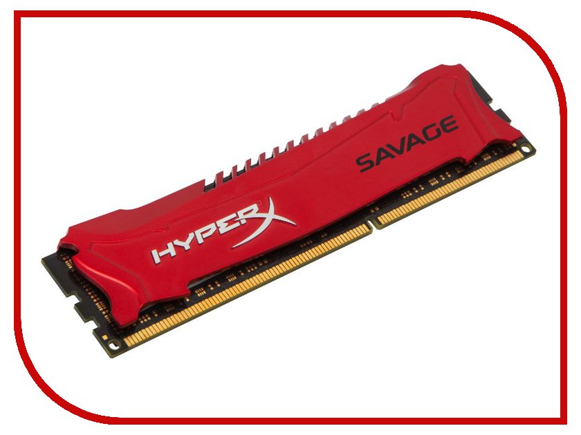 Модули памяти HX318C9SR/4  Модуль памяти Kingston HyperX Savage DDR3 DIMM 1866MHz PC3-15000 CL9 - 4Gb HX318C9SR/4