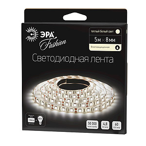  Светодиодная лента Эра LS3528 60LED IP65 5m WW 613559