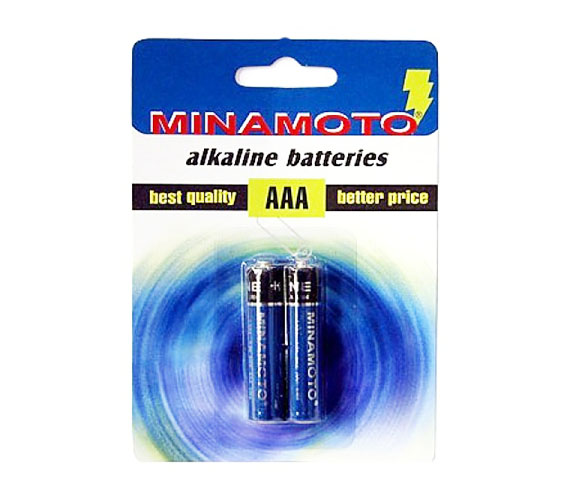  Батарейка AAA - MINAMOTO Alkaline 1.5V LR03 SR2 (2 штуки)