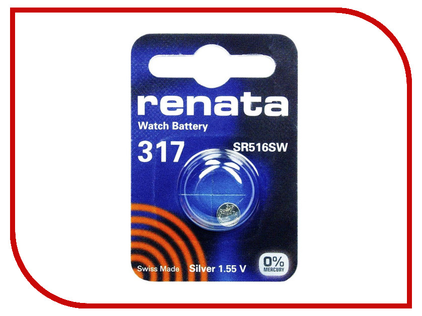 Батарейка R317 - Renata SR516SW (1 штука)