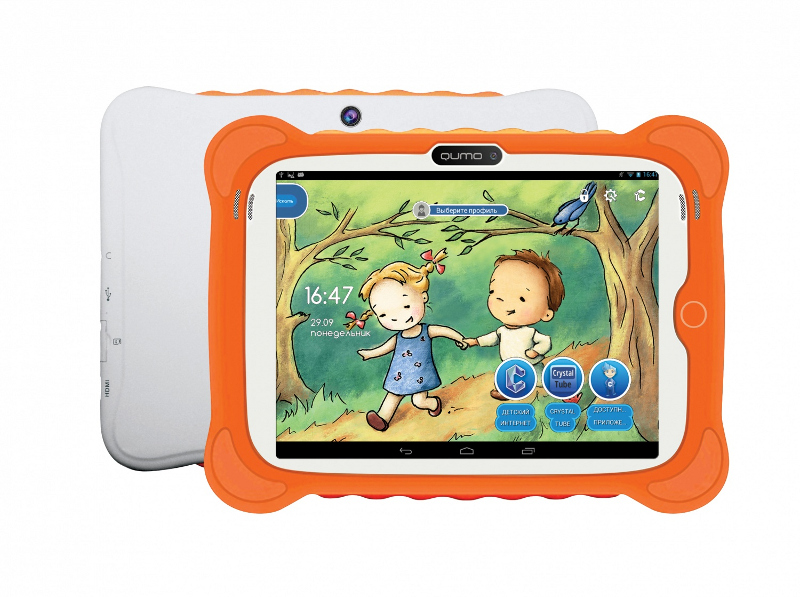 Qumo - Планшет Qumo Kids Tab 3 (RockChip RK3168 1.2 Ghz/512Mb/4Gb/Wi-Fi/Cam/8.0/1024x768/Android)