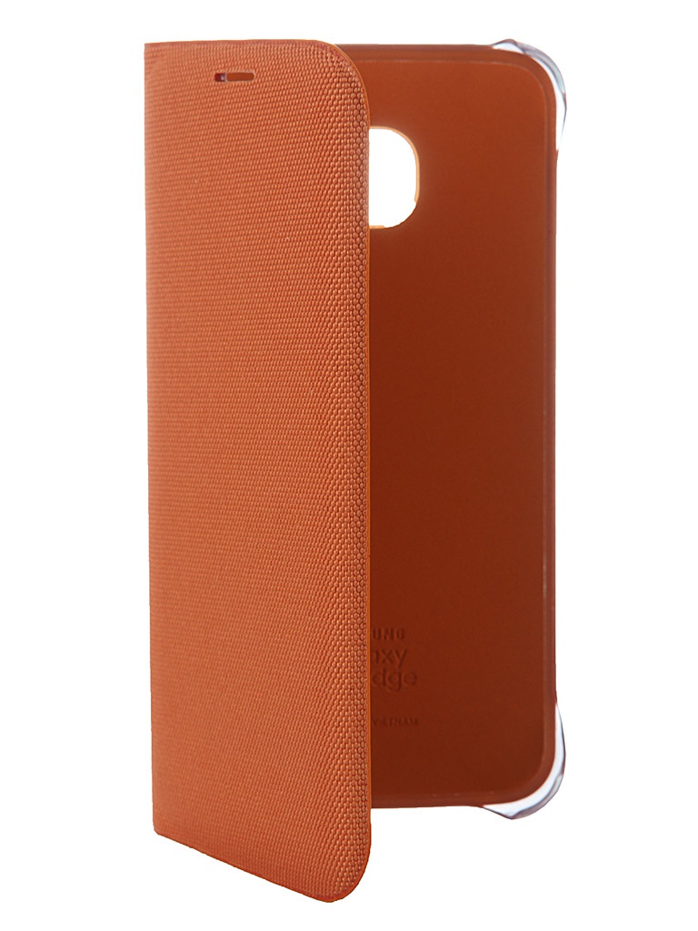 Samsung Аксессуар Чехол Samsung SM-G925 Galaxy S6 Edge Flip Wallet Fabric Orange EF-WG925BOEGRU
